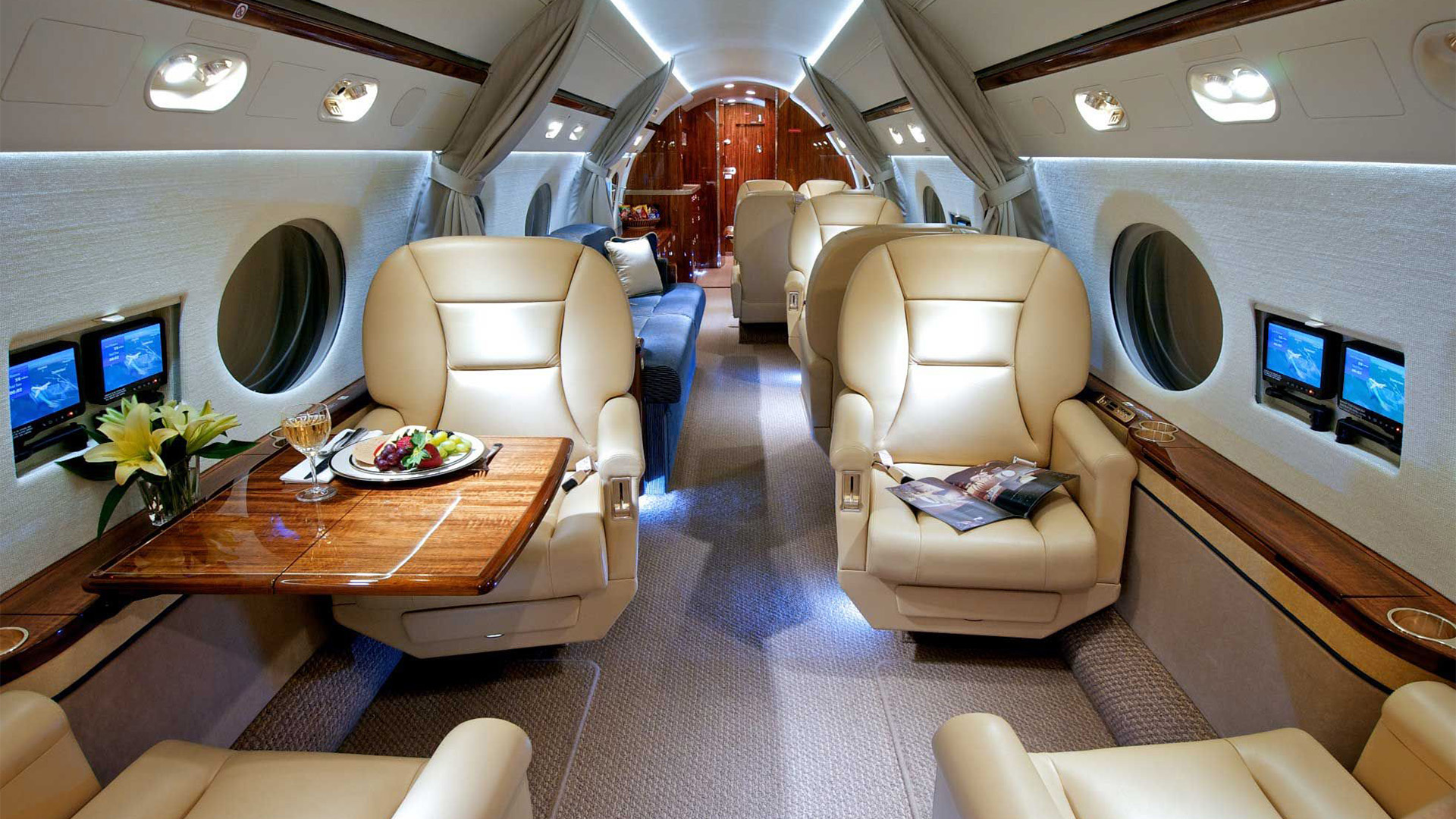Gulfstream 550 Passenger Jet Interior